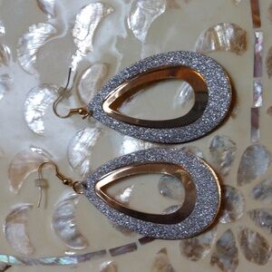 Earrings,Gold/Silver Glittery.